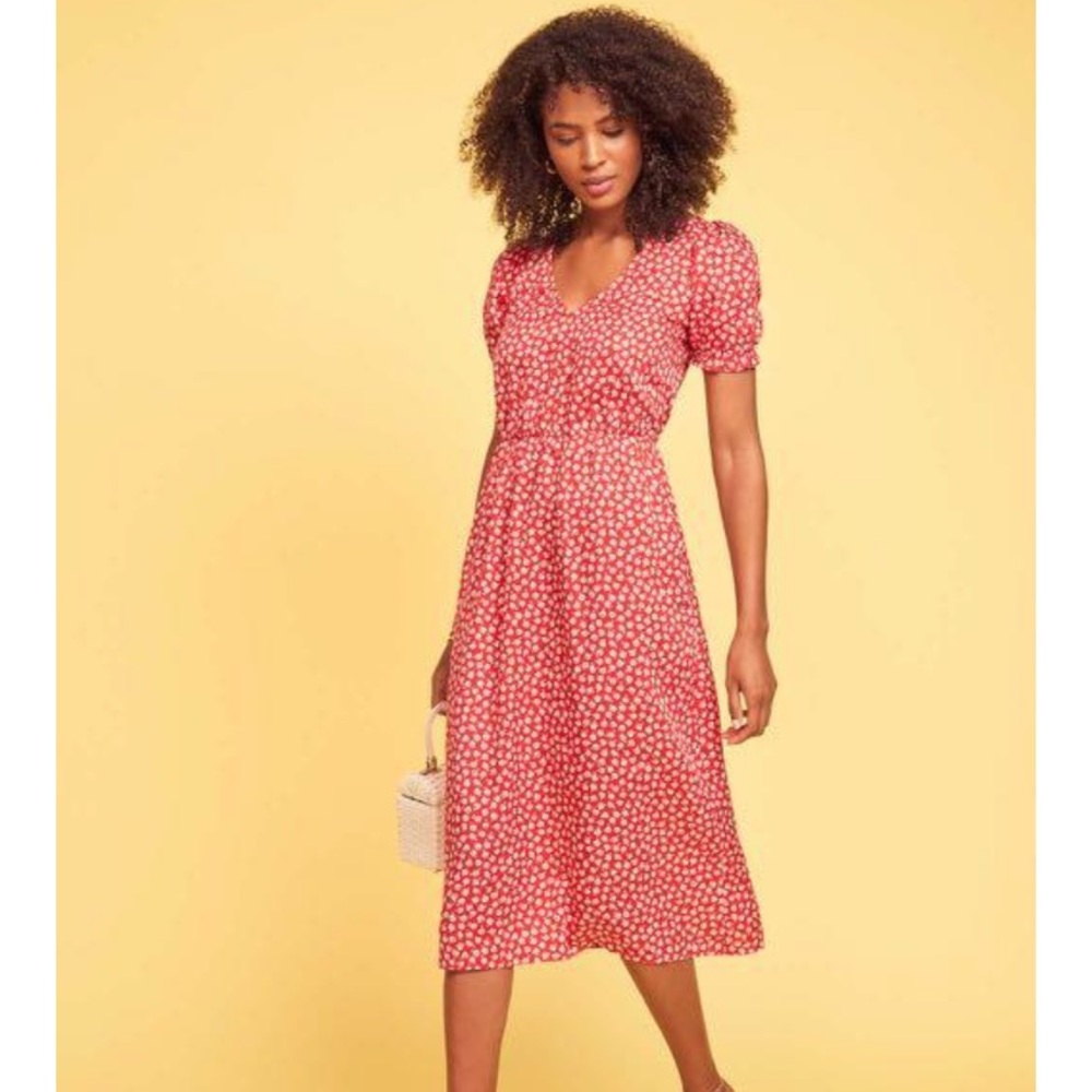 Reformation Lou Lou Dress in Cassie Floral Print XS